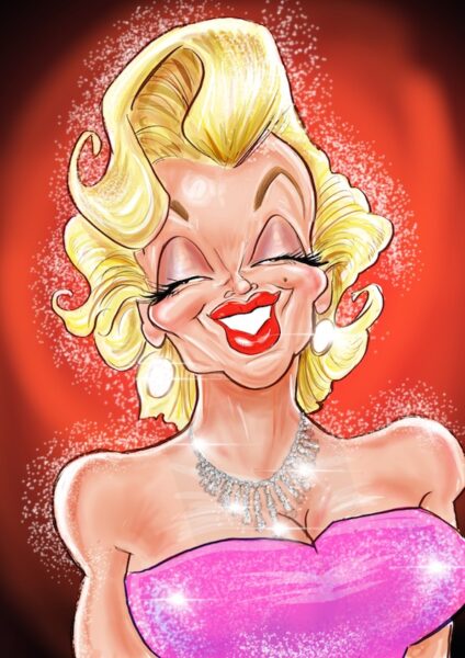 MARILYN MONROE Paul Baker Cartoons And Caricatures