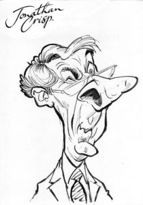 Cartoon Illustration for Jonathan Crisp 3 by Paul Baker caricaturist