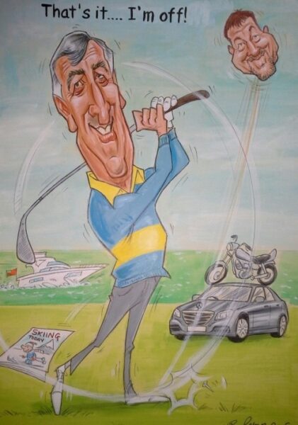 Caricature from Photo of Golfer