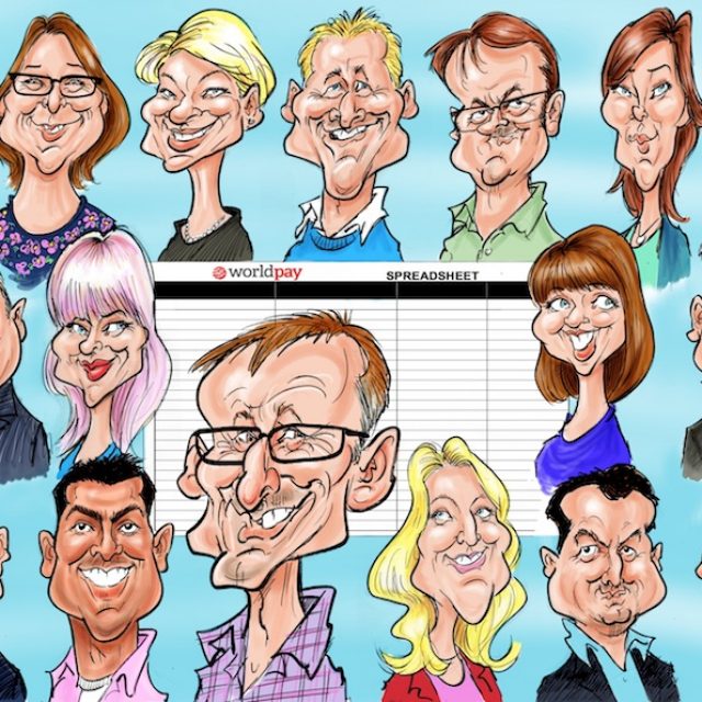 Corporate Group Caricatures