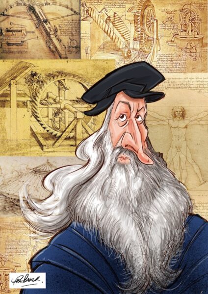 Leonardo Da Vinci - Paul Baker Cartoons and Caricatures