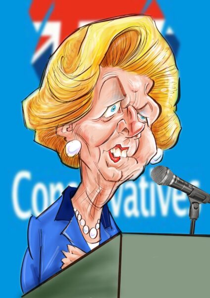 MARGARET THATCHER - Paul Baker Cartoons and Caricatures